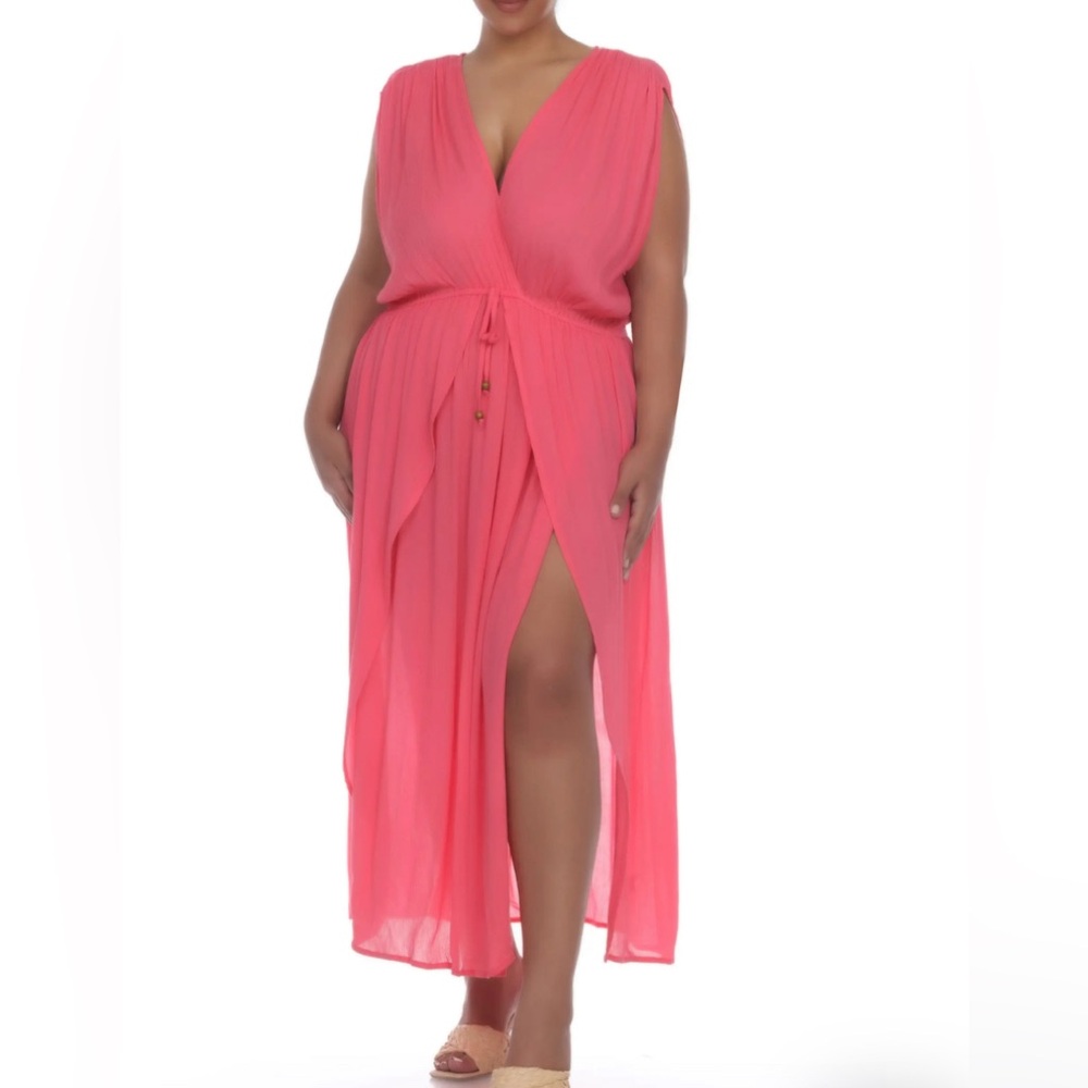 BOHO ME Maxi Cover Up Dress Watermelon 3X